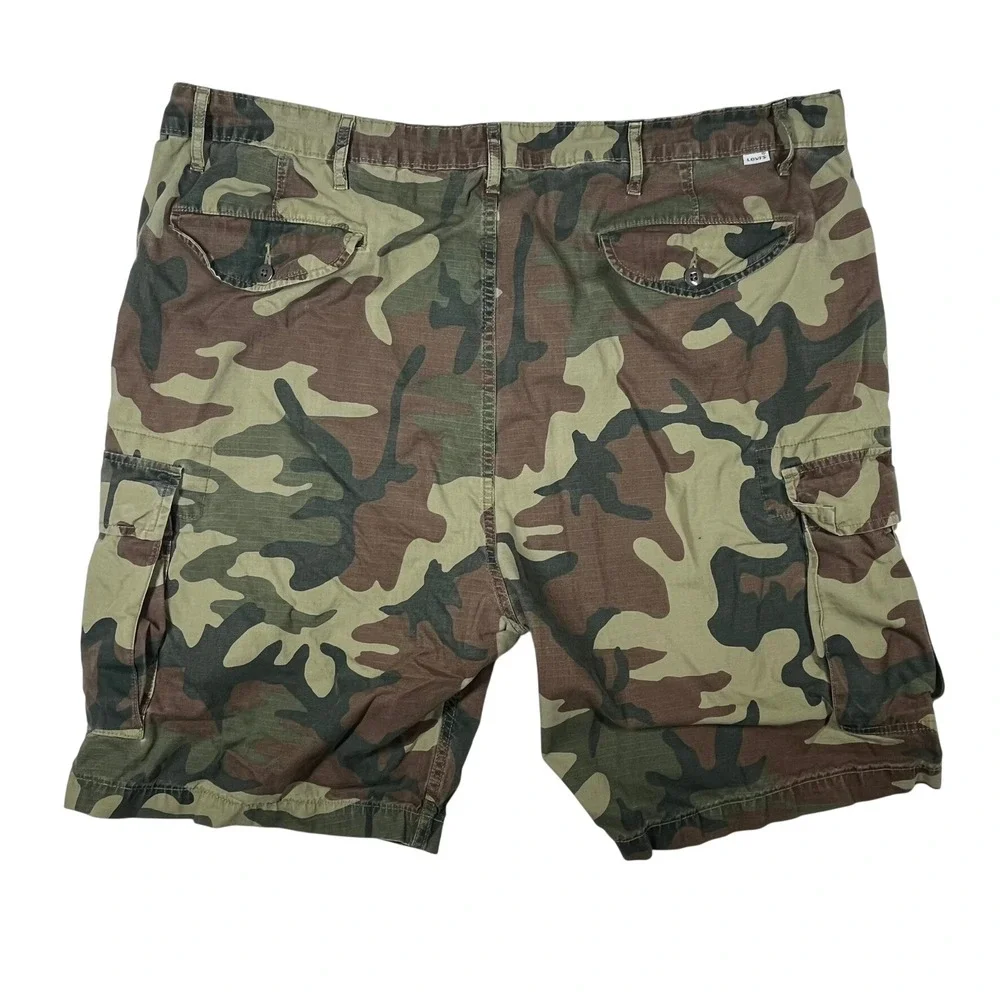 Levi's Camo Ripstop Cargo Shorts Mens 44 Woodland Camouflage Utility 9.5